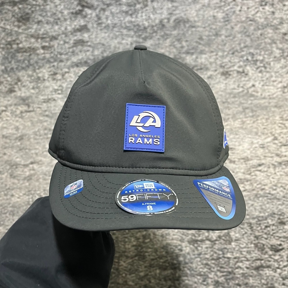NWT New Era 59Fifty Los Angeles Rams Hat Fitted Gray NFL Size 8